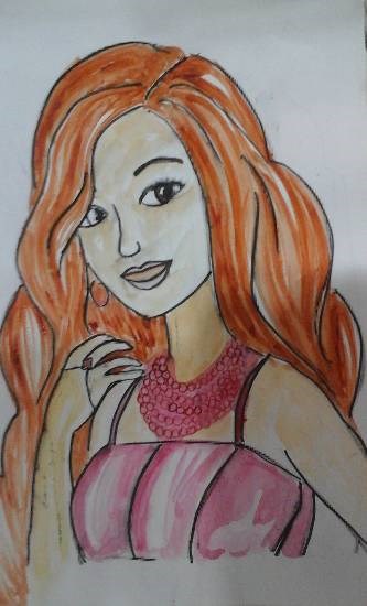 Woman, painting by Jeeban Purohit