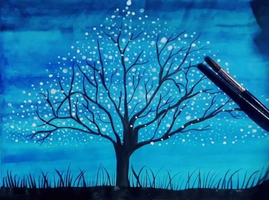 Tree, painting by Jeeban Purohit
