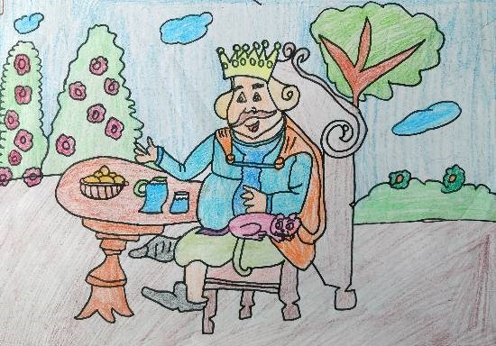 King, painting by Ishita Mayur Patil