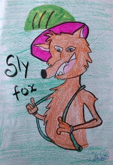 Fox, painting by Ishita Mayur Patil