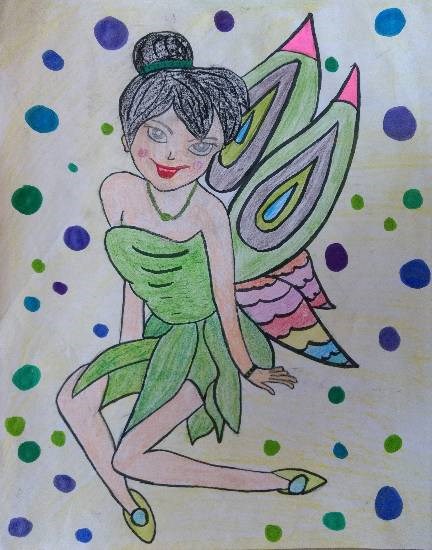 Fairy, painting by Ishita Mayur Patil