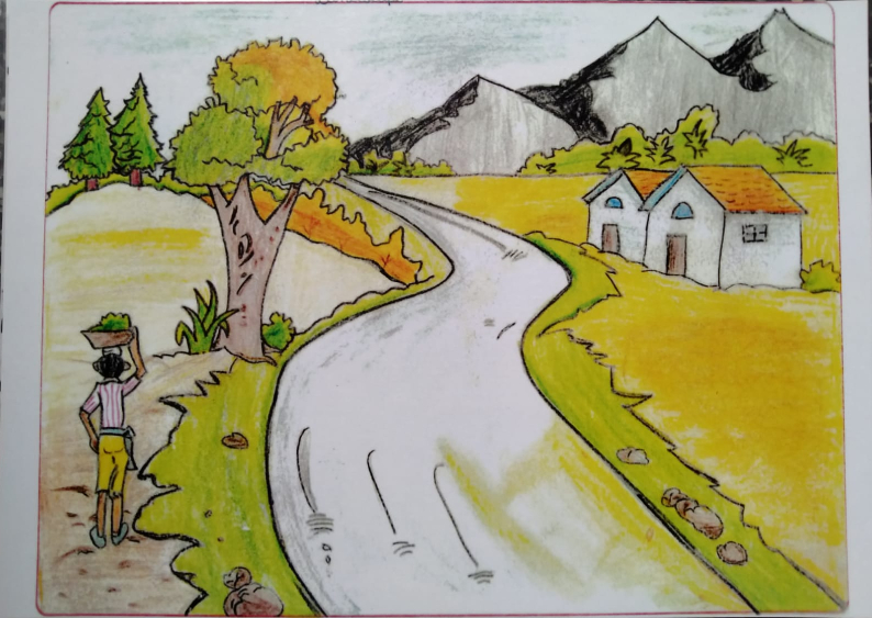 Painting  by Anshika J S - Village