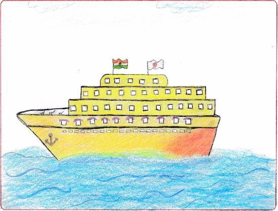 Luxury Cruise, painting by J S Anshika