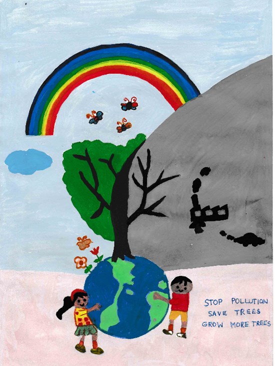 Save Trees, painting by J S Anshika