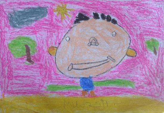 Painting  by Muddsir Jalal Ansari - Child