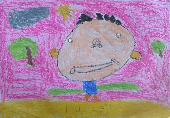 Child, painting by Muddsir Jalal Ansari