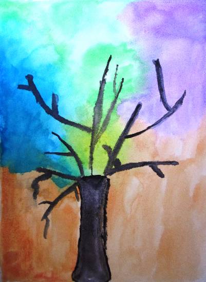 Autumn, painting by Parinaz Hoshedar Davar