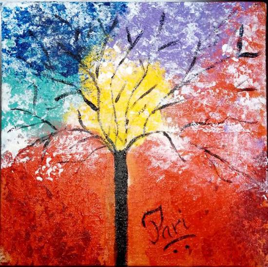 Painting  by Parinaz Hoshedar Davar - Autumn