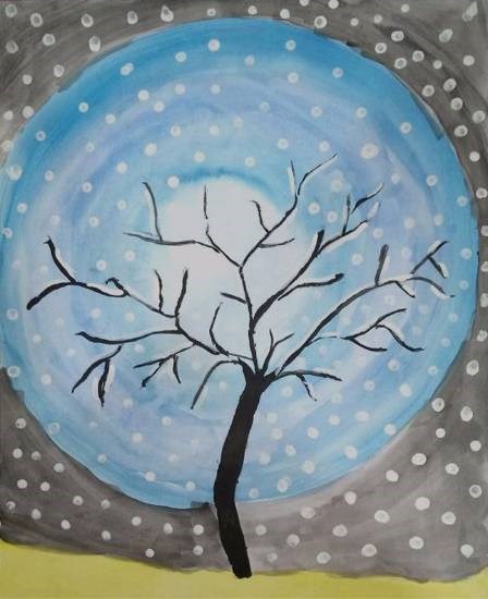 Winter, painting by Parinaz Hoshedar Davar