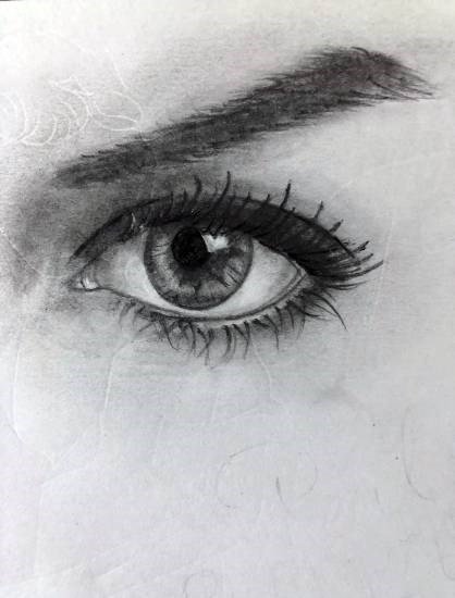 Woman Eye, painting by Rakshta Sharma