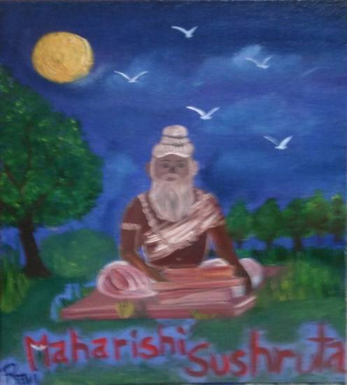 Maharishi, painting by Ravi Kumar