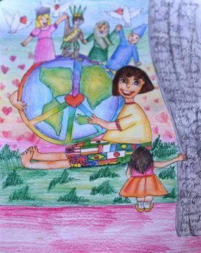 Earth, painting by Ravi Kumar