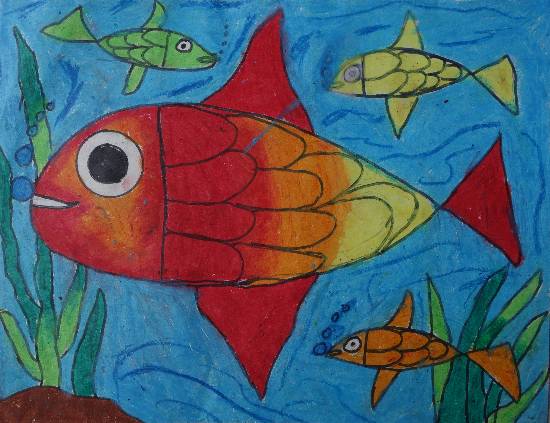 Painting  by Rohit D Sahani - Fishes