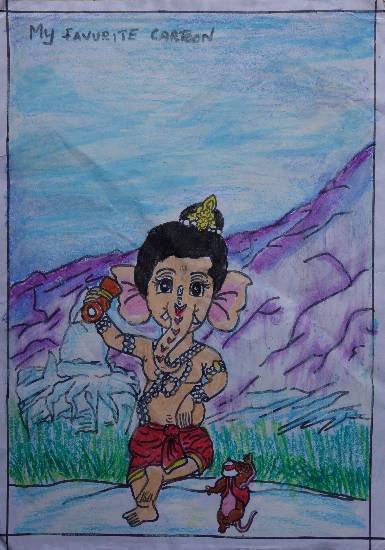 Painting  by Thiyakshwa Sureshkumar - Ganesha
