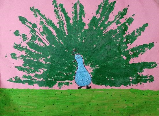 Peacock, painting by Thiyakshwa Sureshkumar