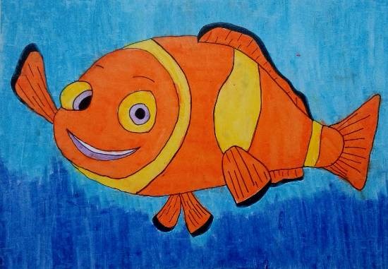 Nemo fish, painting by Thiyakshwa Sureshkumar