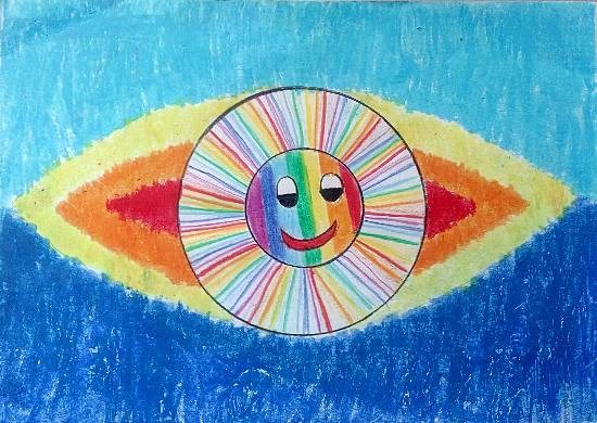 Sun, painting by Thiyakshwa Sureshkumar