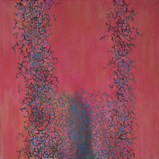 painting by Niteen Gupte - Surface Poem - 16