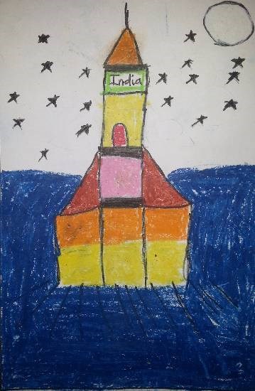 Rocket, painting by Vedant Ashish Deodhar