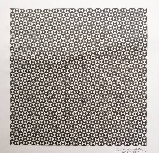 Abstract light & dark, painting by Tithi Mukhopadhyay