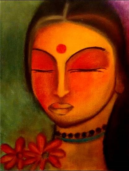 Beautiful lady, painting by Nidhi Pradeep Savla