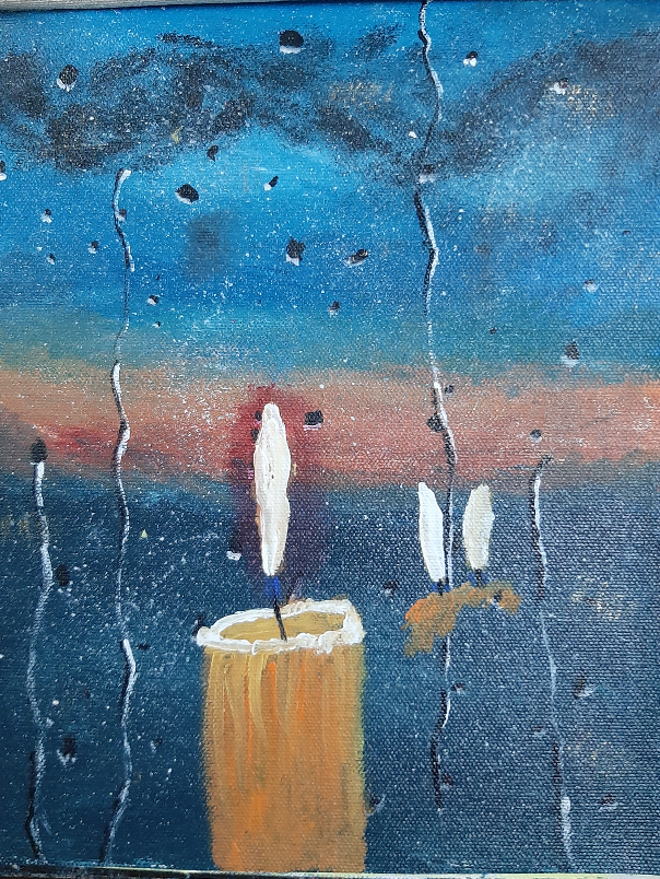 Painting  by Aarna Kalra - In the candlelight