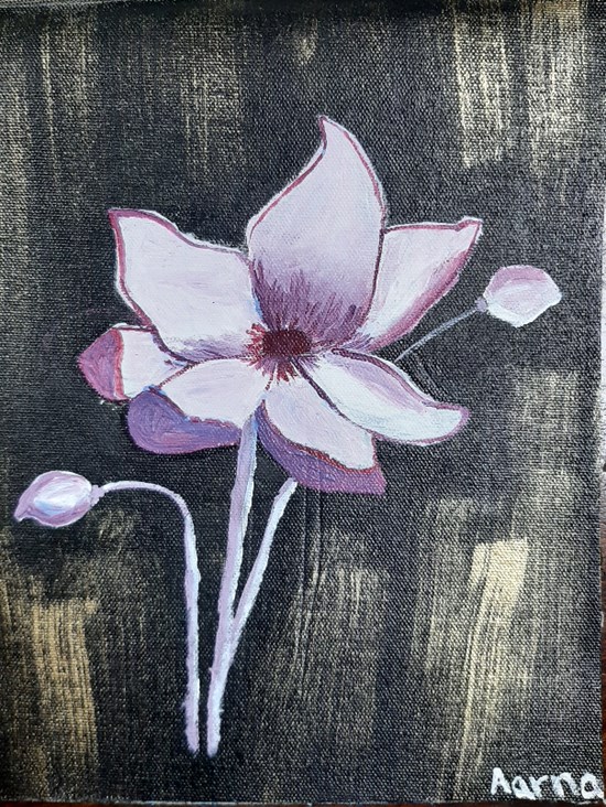 Spring blossoms, painting by Aarna Kalra