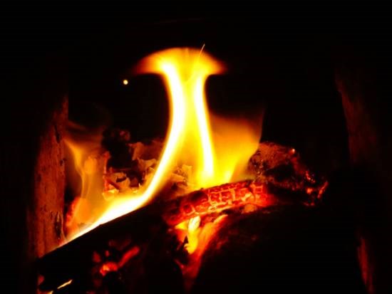 Fire, painting by Janelle Jane Vedamony