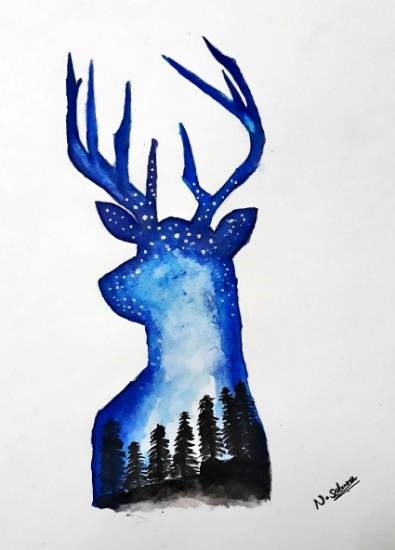 Forest, painting by Sobana Nagarajan