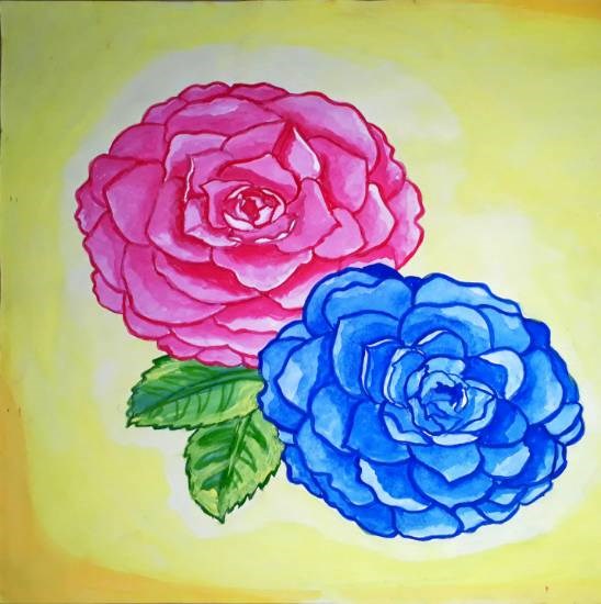 Flowers, painting by Sobana Nagarajan