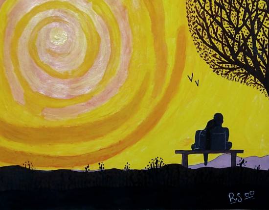 With you, painting by Vattam Rajesh