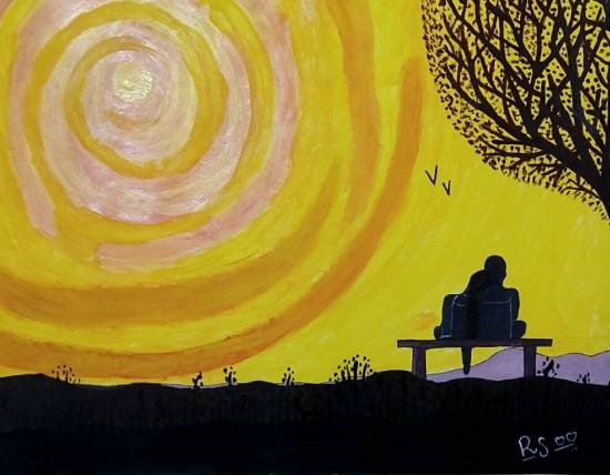 With you, painting by Vattam Rajesh