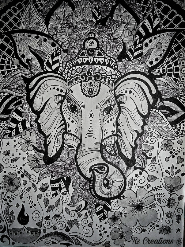 Artwork  by Vattam Rajesh - Ganesh chaturthi