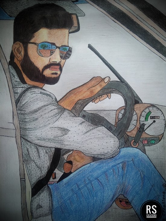 Prudhvi Raj Varma, painting by Vattam Rajesh