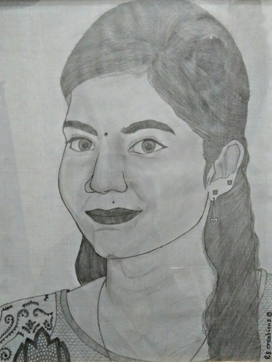 Divya Rani, painting by Vattam Rajesh