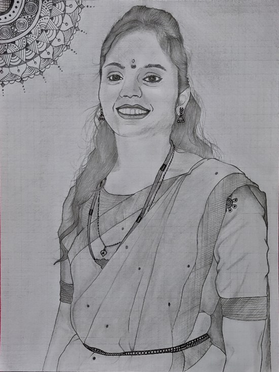 Amala, painting by Vattam Rajesh