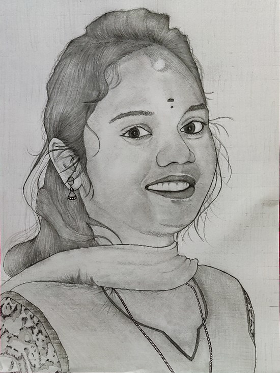 Amala, painting by Vattam Rajesh