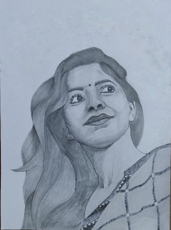 Divya Bharati, painting by Vattam Rajesh