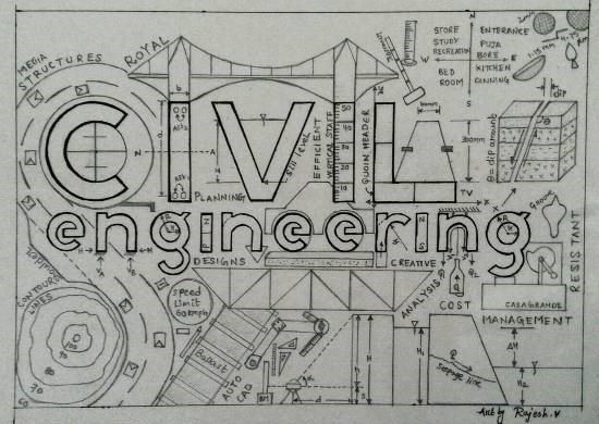 Civil Engineering Logo, painting by Vattam Rajesh