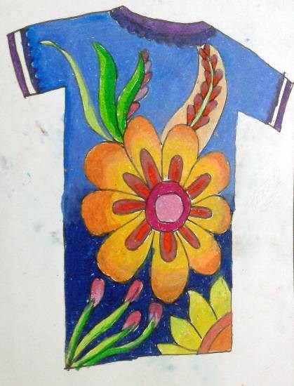Floral design, painting by Mahee Kaushik Desai