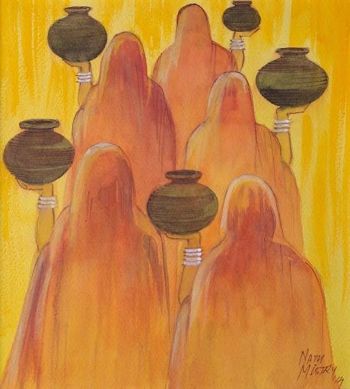 Untitled - 74, painting by Natubhai Mistry