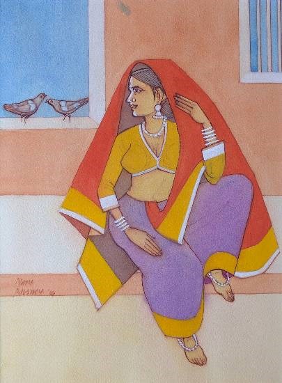 Untitled - 64, painting by Natubhai Mistry