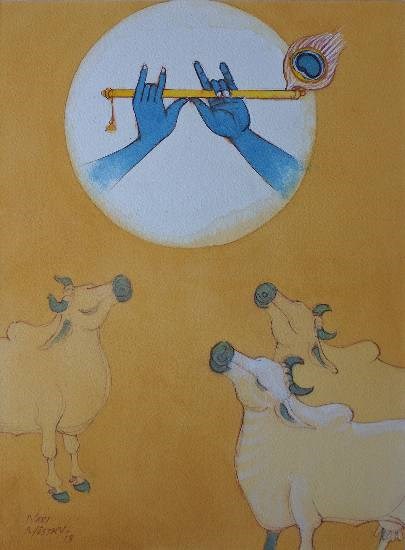 Untitled - 63, painting by Natubhai Mistry