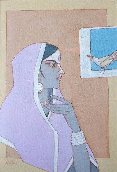 Untitled - 55, painting by Natubhai Mistry