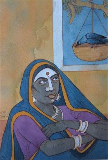 Untitled - 52, painting by Natubhai Mistry