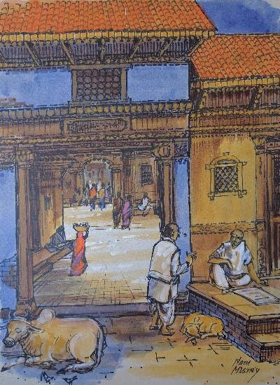 Untitled - 36, painting by Natubhai Mistry