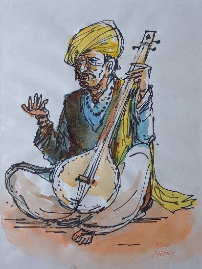 Untitled - 28, painting by Natubhai Mistry