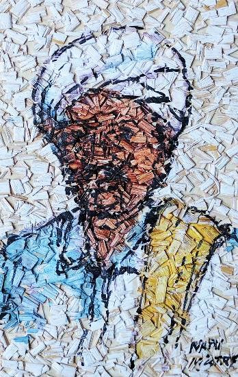 Untitled - 27, painting by Natubhai Mistry