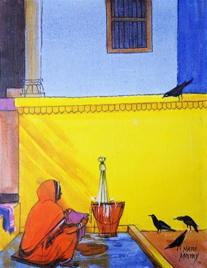 Untitled - 86, painting by Natubhai Mistry