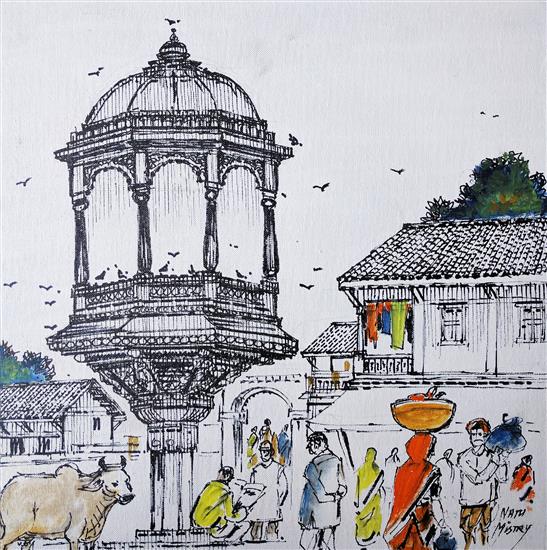 Untitled - 83, Painting by  Artist Natubhai Mistry